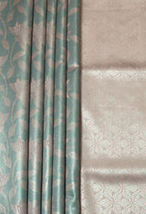 MIMOSA Grey Kanjivaram Art Silk Saree — fleets shot full lifestyle