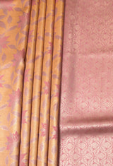 MIMOSA Peach Kanjivaram Art Silk Saree — fleets shot full lifestyle