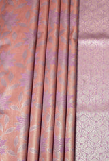MIMOSA Pink Kanjivaram Art Silk Saree — fleets shot full lifestyle