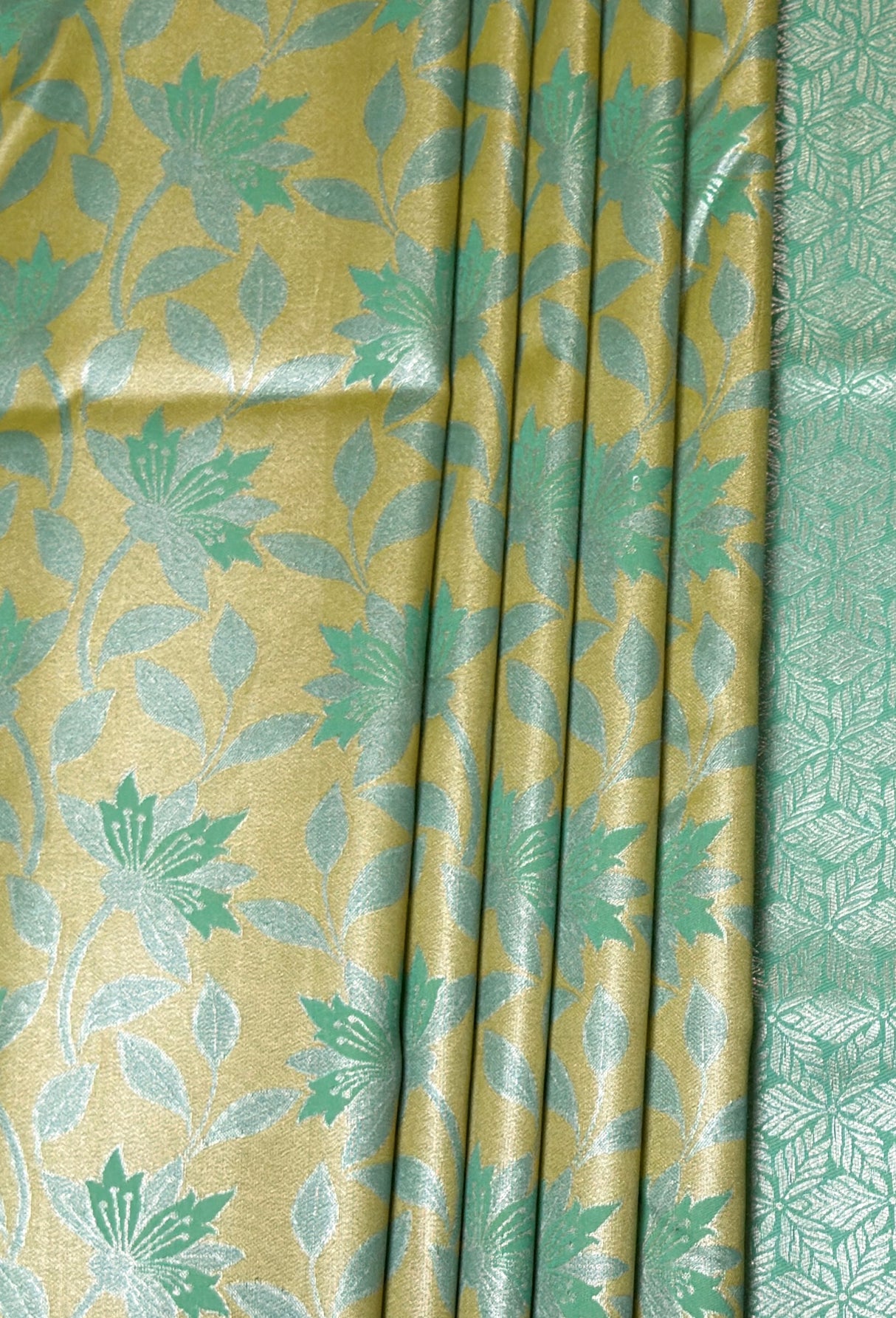 MIMOSA Pista Kanjivaram Art Silk Saree — fleets shot full lifestyle