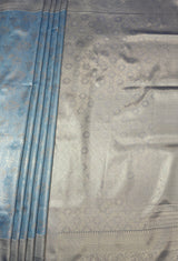 MIMOSA Royal Blue Kanjivaram Art Silk Saree — pallu and zari work detail