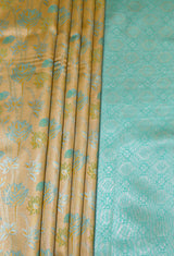 MIMOSA Gold Kanjivaram Art Silk Saree — fleets shot full lifestyle