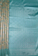 MIMOSA Pista Kanjivaram Art Silk Saree — pallu and zari work detail