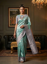 MIMOSA Rama Kanjivaram Art Silk Saree — pose 6 styling detail