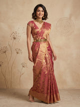 MIMOSA Rani Kanjivaram Saree — Pallu and Body Detail