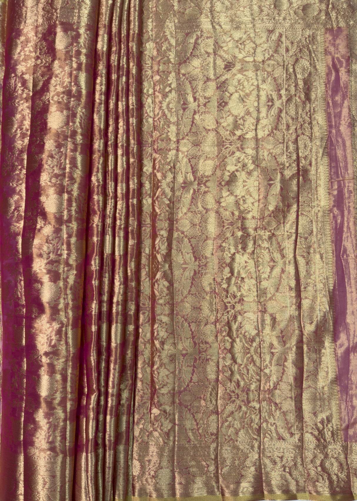 MIMOSA Rani Kanjivaram Art Silk Saree — pallu and zari work detail
