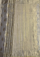 MIMOSA Chikoo Kanjivaram Art Silk Saree — pallu and zari work detail