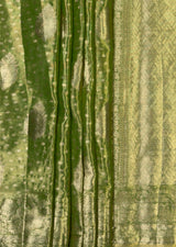 MIMOSA Olive Kanjivaram Art Silk Saree — fleets shot full lifestyle