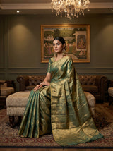 MIMOSA Rama Kanjivaram Art Silk Saree — pose 8 styling detail