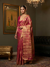 MIMOSA Rani Kanjivaram Art Silk Saree — pose 5 styling detail