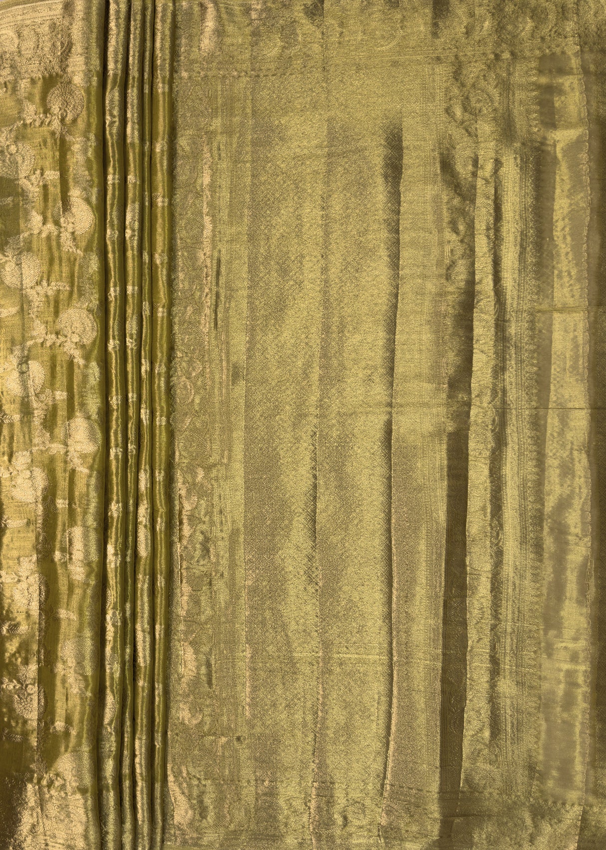 MIMOSA Chikoo Kanjivaram Art Silk Saree — pallu and zari work detail