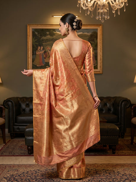 MIMOSA Gajari Kanjivaram Art Silk Saree — Blouse Fabric Detail