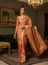 MIMOSA Gajari Kanjivaram Art Silk Saree — pose 6 styling detail
