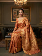 MIMOSA Gajari Kanjivaram Art Silk Saree — pose 8 styling detail