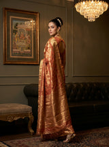 MIMOSA Gajari Kanjivaram Art Silk Saree — pose 9 styling detail