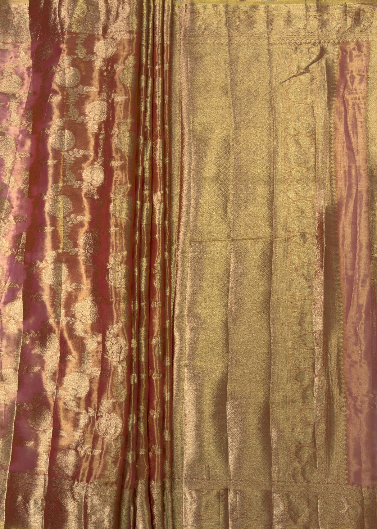 MIMOSA Gajari Kanjivaram Art Silk Saree — pallu and zari work detail