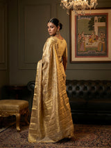 MIMOSA Mustard Kanjivaram Art Silk Saree — pose 9 styling detail