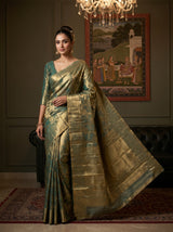 MIMOSA Rama Kanjivaram Art Silk Saree — pose 4 styling detail