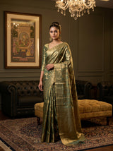 MIMOSA Rama Kanjivaram Art Silk Saree — pose 5 styling detail