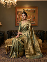 MIMOSA Rama Kanjivaram Art Silk Saree — pose 8 styling detail