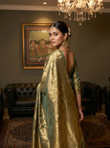 MIMOSA Rama Kanjivaram Art Silk Saree — pose 9 styling detail
