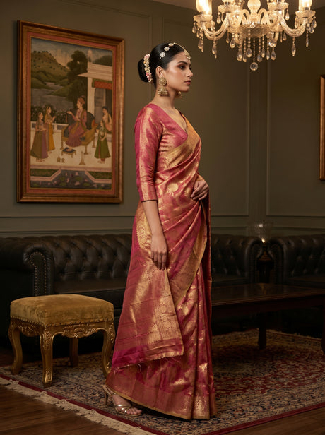 MIMOSA Rani Kanjivaram Art Silk Saree — Blouse Fabric Detail
