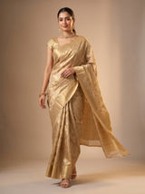 MIMOSA Chikoo Kanjivaram Art Silk Saree — pose 6 styling detail