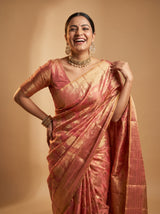 MIMOSA Gajari Kanjivaram Art Silk Saree — pose 9 styling detail