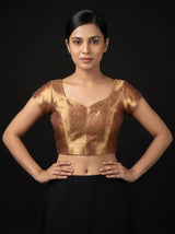 MIMOSA Gajari Kanjivaram Art Silk Saree — blouse close-up