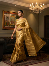 MIMOSA Mustard Kanjivaram Art Silk Saree — pose 7 styling detail