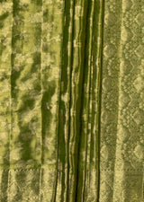 MIMOSA Olive Kanjivaram Art Silk Saree — fleets shot full lifestyle