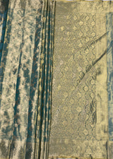 MIMOSA Rama Kanjivaram Art Silk Saree — pallu and zari work detail