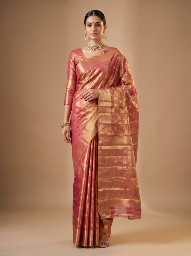 MIMOSA Rani Kanjivaram Art Silk Saree — Mannequin Draped