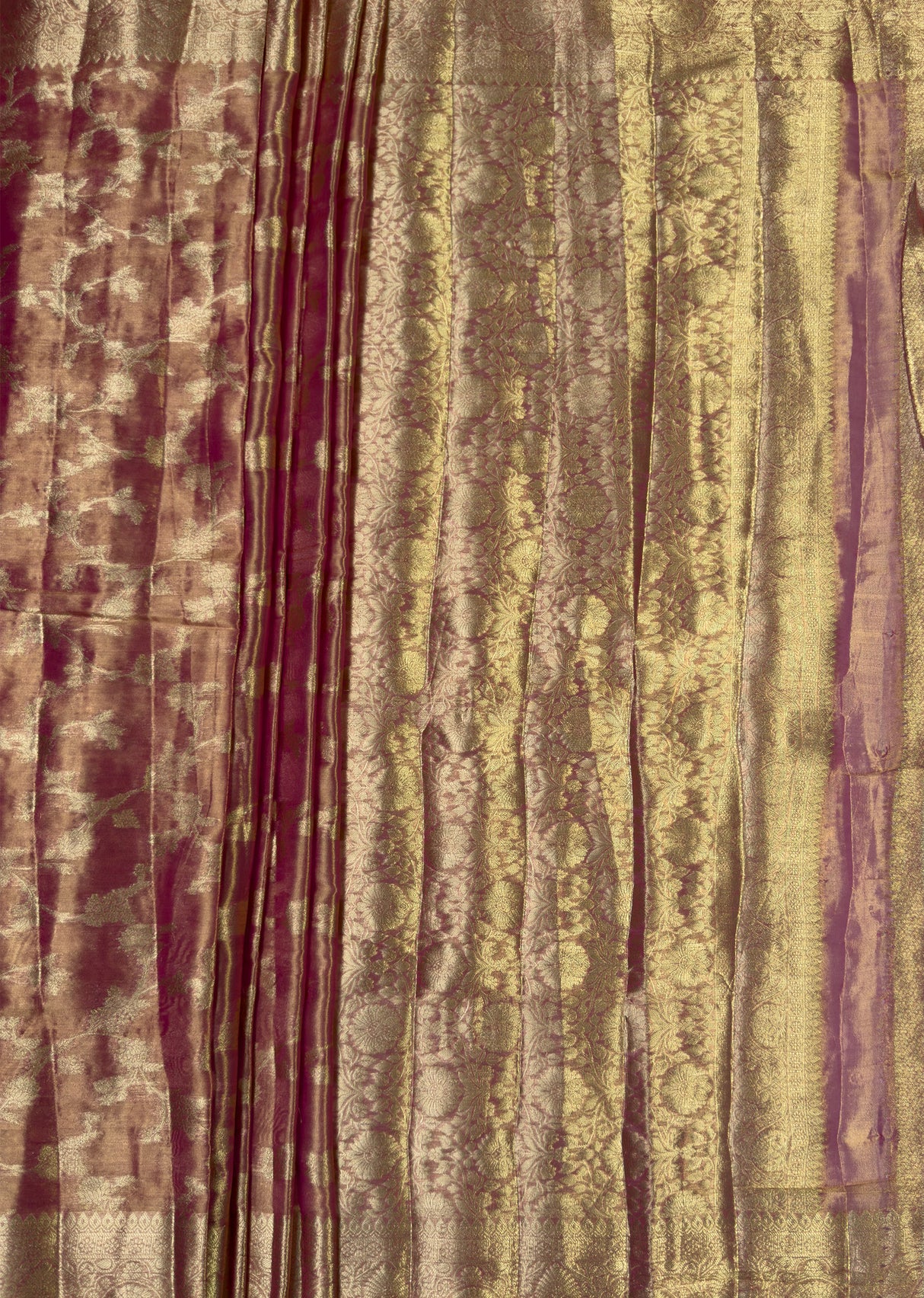 MIMOSA Rani Kanjivaram Art Silk Saree — pallu and zari work detail