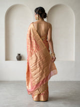 MIMOSA Gajari Kanjivaram Art Silk Saree — blouse fabric detail