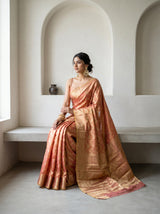 MIMOSA Gajari Kanjivaram Art Silk Saree — pose 8 styling detail