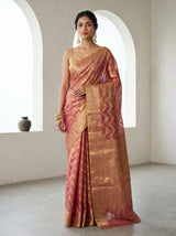MIMOSA Rani Kanjivaram Art Silk Saree — mannequin view