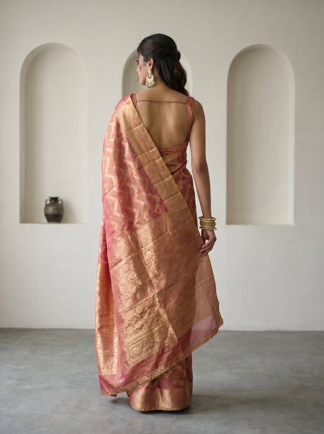 MIMOSA Rani Kanjivaram Art Silk Saree — blouse fabric detail