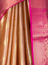 MIMOSA Peach Banarasi Art Silk Saree — fleets shot full lifestyle