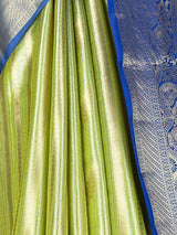 MIMOSA Parrot Green Banarasi Art Silk Saree — fleets shot full lifestyle