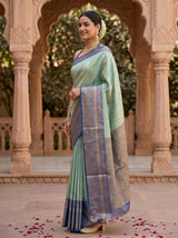 MIMOSA Rama Banarasi Art Silk Saree — pose 5 styling detail
