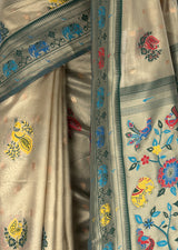 MIMOSA Green Paithani Art Silk Saree — fleets shot full lifestyle