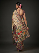 MIMOSA Magenta Paithani Art Silk Saree — Blouse Fabric Detail