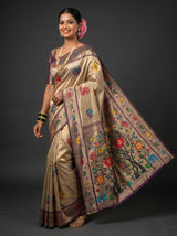 MIMOSA Magenta Paithani Art Silk Saree — pose 5 styling detail