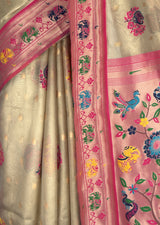 MIMOSA Red Paithani Art Silk Saree — fleets shot full lifestyle