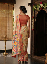 MIMOSA Rani Paithani Art Silk Saree — Blouse Fabric Detail