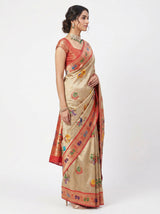 MIMOSA Rani Paithani Art Silk Saree — Lifestyle View