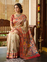 MIMOSA Rani Paithani Art Silk Saree — pose 8 styling detail
