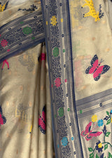 MIMOSA Navy Paithani Art Silk Saree — fleets shot full lifestyle