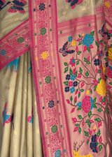 MIMOSA Rani Paithani Art Silk Saree — fleets shot full lifestyle